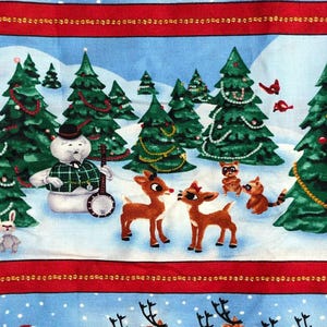 Licensed Rudolph the Red Nosed Reindeer Fabric, Christmas Fabric, 100%Cotton Fabric, Sewing, quilting fabric, Quilting Treasures