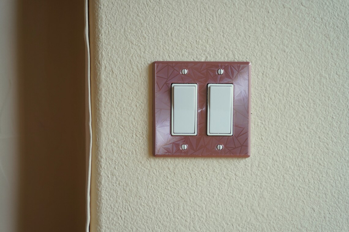 Light Switch Plates Covers Outlet Rocker Toggle Geometric Etsy