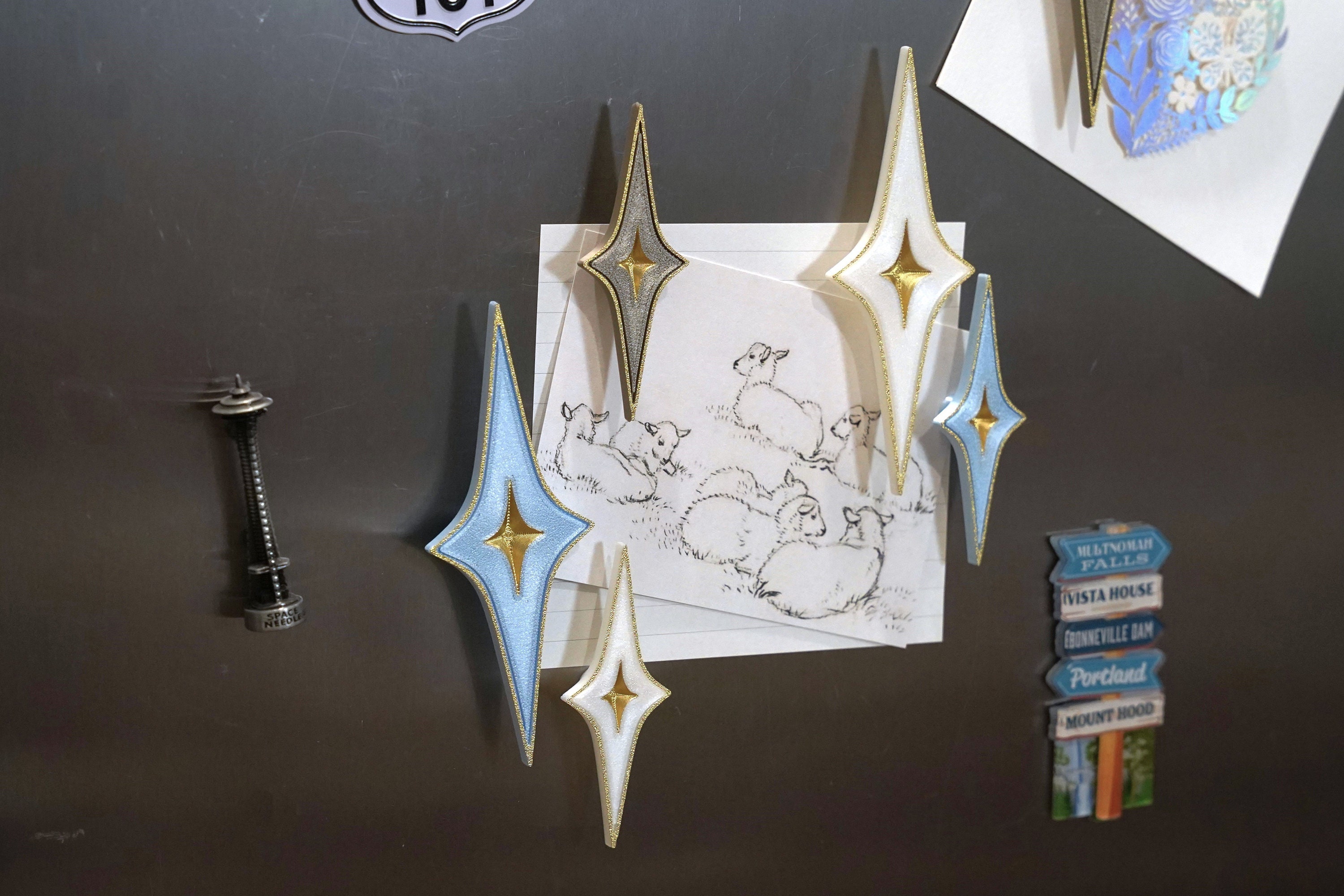 Mcm Decor Atomic Starburst Towel Bar, Starburst Towel Holder