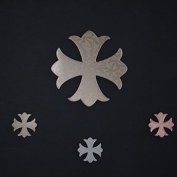 Chrome Hearts Style Wall Art / Decor - Square Cross / 3d Printed / Gothic and Baroque Style Wall Hanging Interior Design