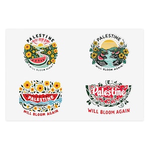 Watermelon Palestine Will Bloom Again Sticker Sheets