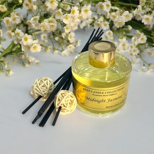 Midnight Jasmine Reed Diffuser | Long-Lasting Scent | | The Scent Lasts for about 5-6 Months