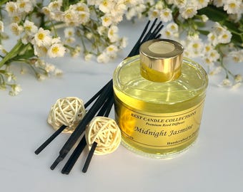Midnight Jasmine Reed Diffuser | Long-Lasting Scent | | The Scent Lasts for about 5-6 Months