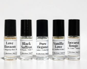 Designer Inspired Perfume Sample Set | Roller-ball | Travel Size | Multiple Luxury Scents | Discovery Kit