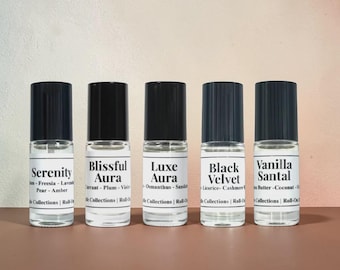 Roll-On Perfume Oil Sample Set | 5 Inspired By Scents | Travel Size | Fragrance Discovery Kit