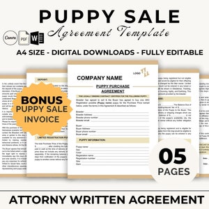 Puppy Sale Agreement, Dog Breeder Contract, Pet Contract, Dog Adoption, Puppy Sale Contract , Puppy Purchase,Pet Adoption Form,Pet Ownership