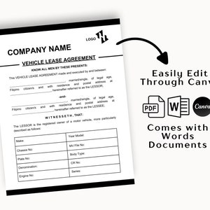 Vehicle Agreement, Car Rental Agreement, Legal Documents, Rental Agreement, Service Invoice, Car Rental Template, Vehicle Contract, Bill of Sale, Vehicle Lease, Rental Car Contract, Turo Spreadsheet, Landlord Forms, Canva Pro