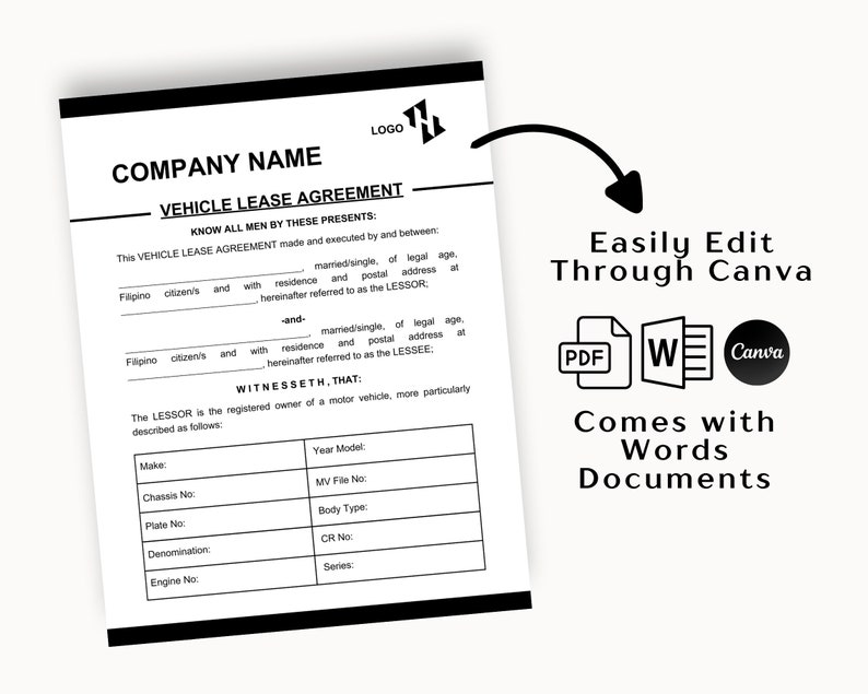 Vehicle Agreement, Car Rental Agreement, Legal Documents, Rental Agreement, Service Invoice, Car Rental Template, Vehicle Contract, Bill of Sale, Vehicle Lease, Rental Car Contract, Turo Spreadsheet, Landlord Forms, Canva Pro