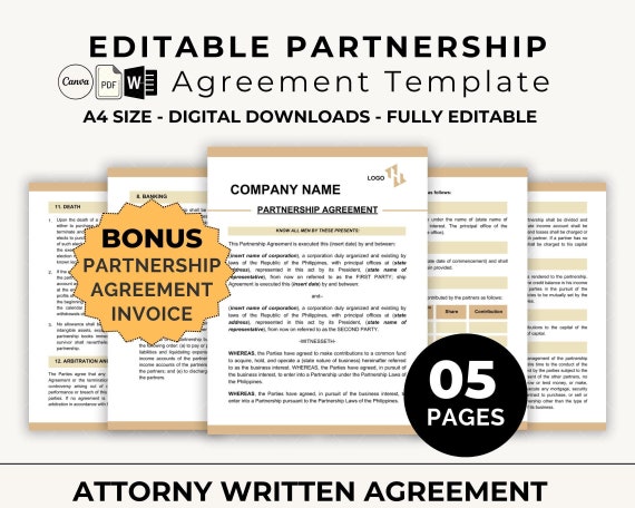 Simple Business Partnership Agreement Template