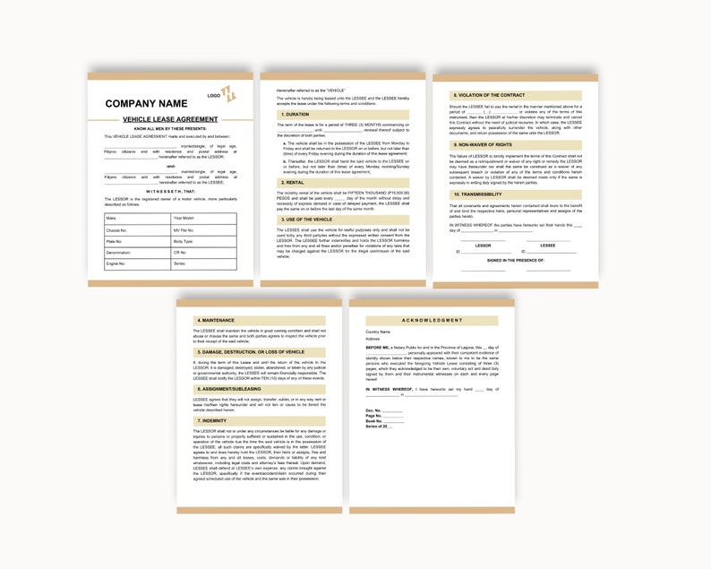 Vehicle Agreement, Car Rental Agreement, Legal Documents, Rental Agreement, Service Invoice, Car Rental Template, Vehicle Contract, Bill of Sale, Vehicle Lease, Rental Car Contract, Turo Spreadsheet, Landlord Forms, Canva Pro