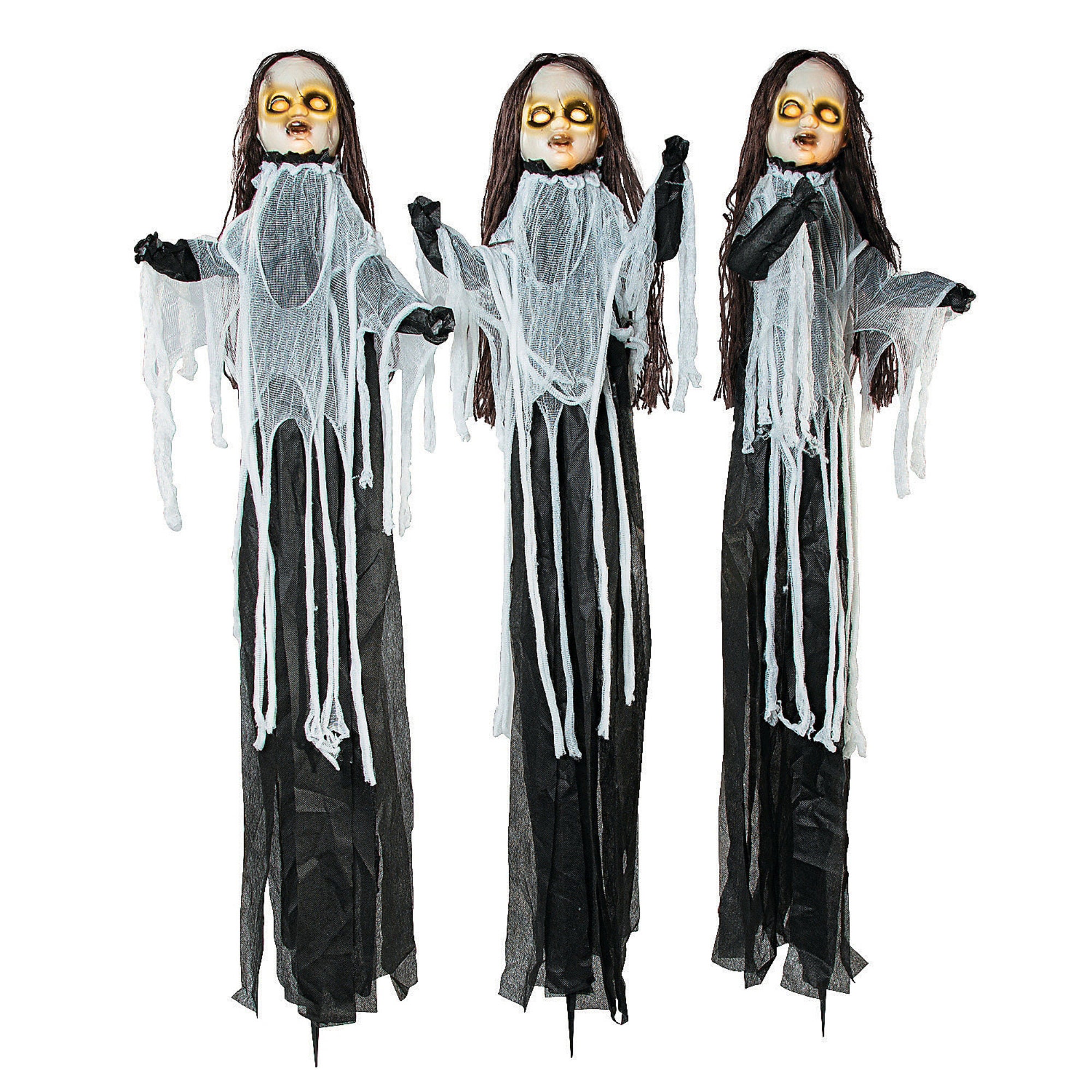 Scary 3-pieces Light-up Halloween Creepy Doll Yard Stake - Etsy