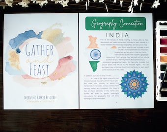 Gather & Feast Vol. 3, curriculum, morning menu, elementary, Charlotte Mason, education, homeschool, morning basket, family time, tea time