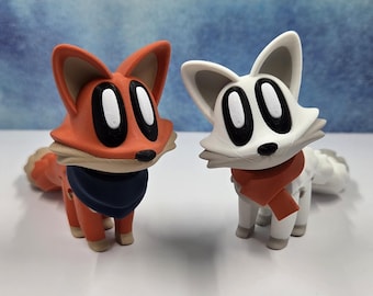 3D Printed Articulated Red Fox / Arctic Fox Fidget Desk Toy