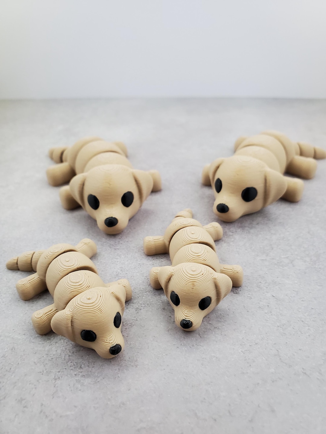 3D Printed Articulating Fidget Puppy Dog Golden Retriever - Etsy