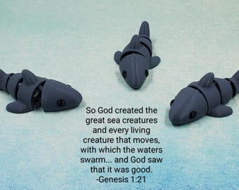 3D Printed Articulating Shark Fidget Toy