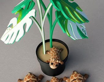 3D Printed Articulating Giraffe fidget toy