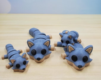 3D Printed Articulating Wolf Fidget Toy