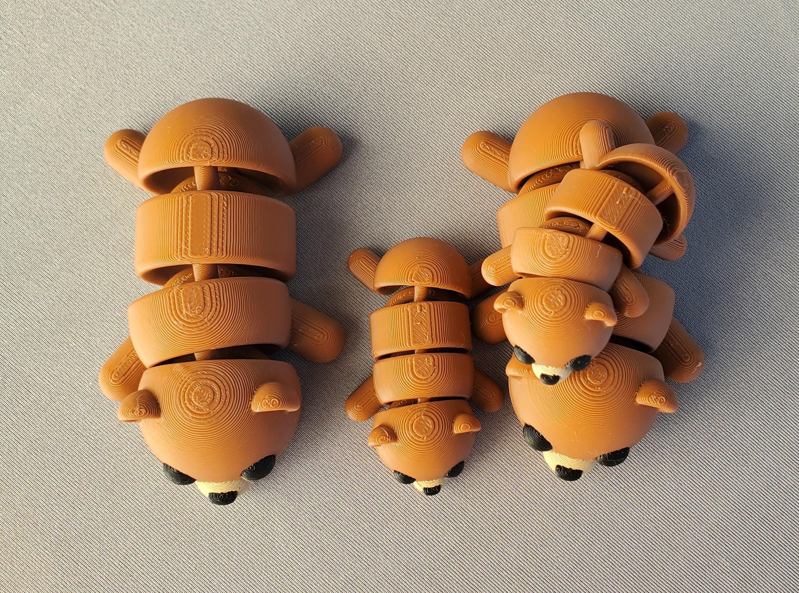 3D Printed Articulating Grizzly Bear Brown Fidget Toy - Etsy