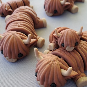 3D Printed Articulating Highland Cow