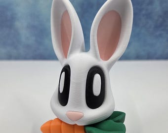 3D Printed Movable Bunny Rabbit with Magnetic Carrot