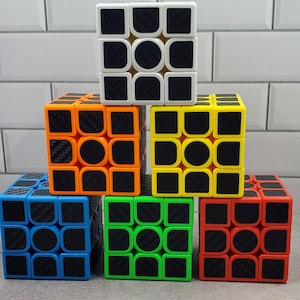 Carbon Fiber 3x3 Rubik&#39;s cube | force cube | dodo cube | solid colored | fidget toy