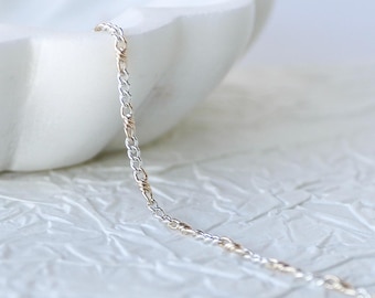 14k Gold Filled/.925 Sterling Silver Mixed Metal Papillon Chain