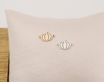 14k Gold Filled/Sterling Silver Pumpkin Connector for Permanent Jewelry