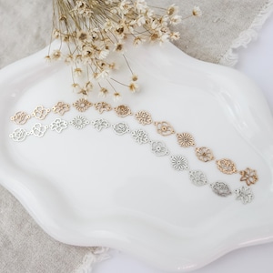 14k Gold Filled/.925 Sterling Silver Birth Flower Connectors
