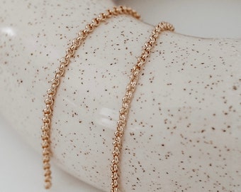 14k Gold Filled/Sterling Silver Rolo Chain by the Foot
