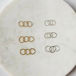 14k Gold Filled, 925 Sterling Silver Infinity Connectors Set of 3