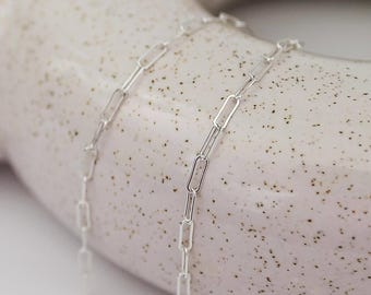 14k Gold Filled/Rose Gold Filled/Sterling Silver Small Paperclip (Style 2) Chain by the Foot
