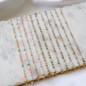 Plated Enamel Chain by the Foot - Multicolored