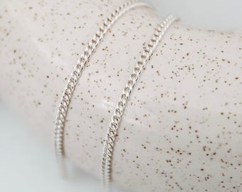 14k Gold Filled/Sterling Silver Flat Curb Chain
