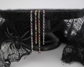 Plated Enamel Chain by the Foot - Bewitched/Midnight Mystique