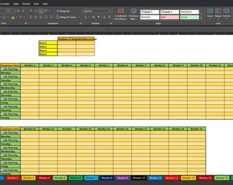 Admin Timesheet for 25 Employees (Employee Timesheets included)