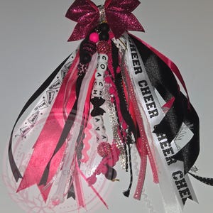 Cheer Coach Bag Tag Tassel Keychain (fully customizable)