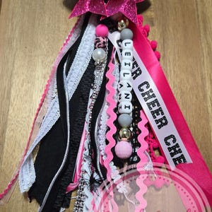 Porte-clés à pampilles avec étiquette de sac Cheer