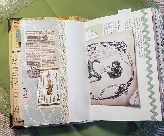 Make a mini junk journal from brown paper packaging (No