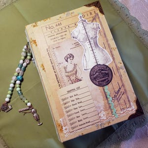 Handmade Sewing Junk Journal – 8.5 X 5.5” – Vintage Brown