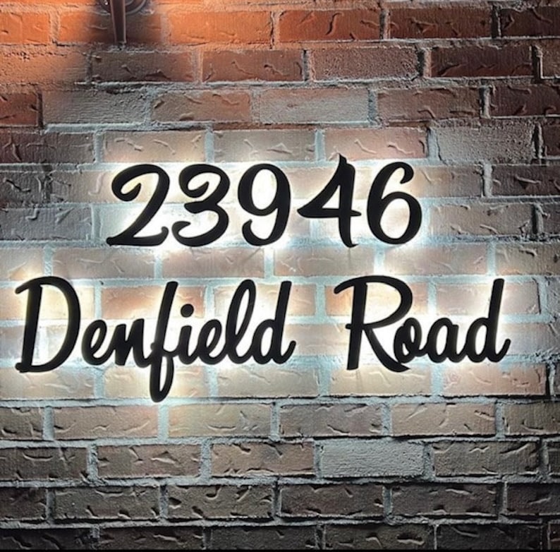 Illuminated House Address Signs Etsy