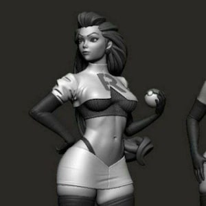 NSFW SFW - Jessie nsfw stl figuur standbeeld figuur 3D-printer 3D-verf 3D-model stl-bestanden digitaal printbestand volwassen STL