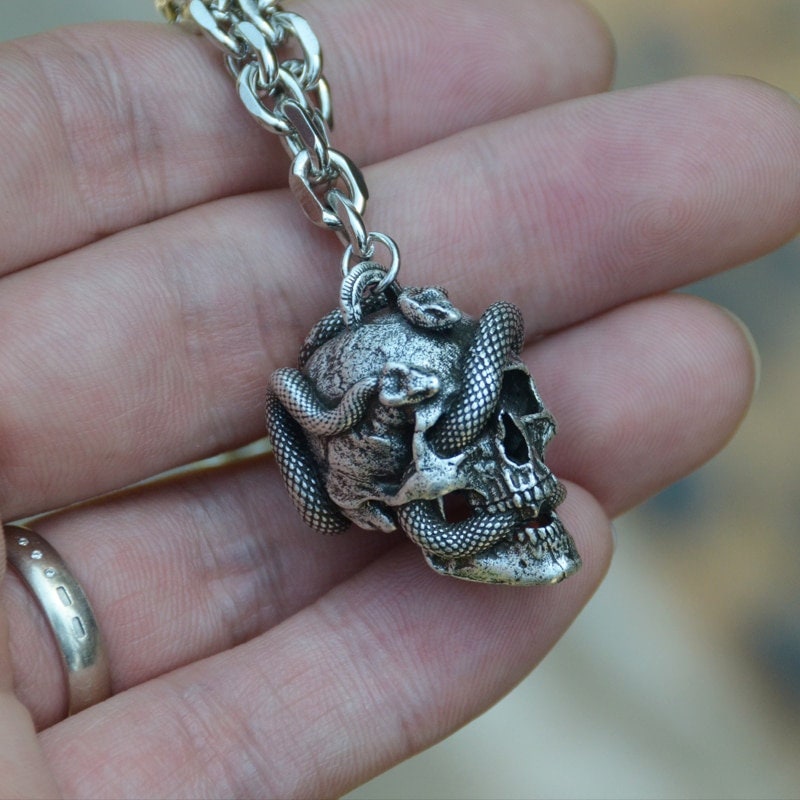 Snake head deals pendant