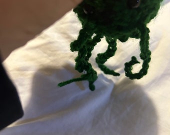 Crochet green jellyfish plushie