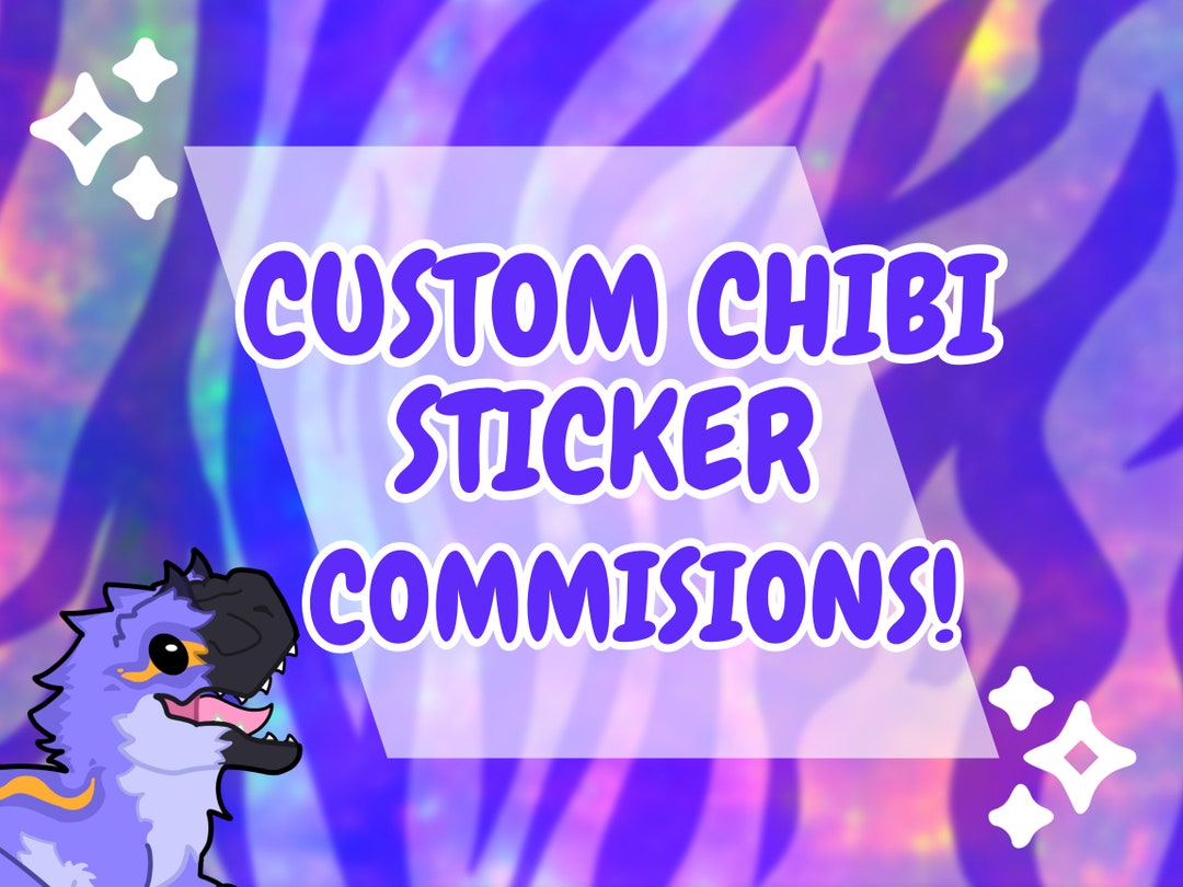 Custom Chibi Sticker Cute Art Vinyl Handmade Digital - Etsy