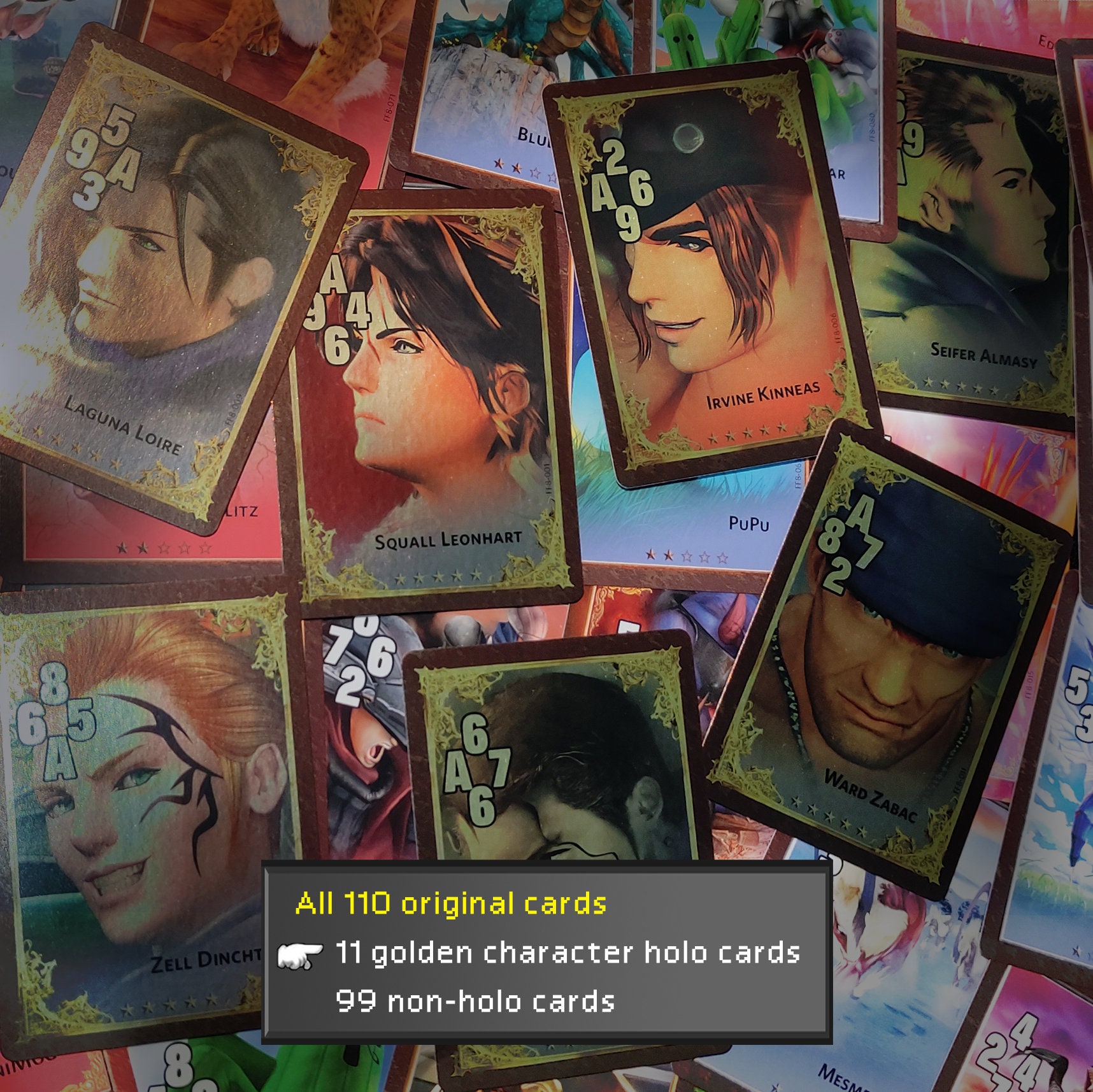 Final Fantasy VIII Triple Triad Custom Set 110 Cards Including Etsy