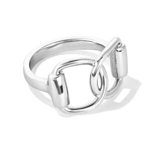 Snaffle Bit Ring in Silver