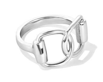Personalized Snaffle Bit Horse Ring - Sterling Silver 925/brass, Custom ...