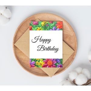 Printable Birthday Card | Happy Birthday Card | Digital Greeting Card | Instant Download