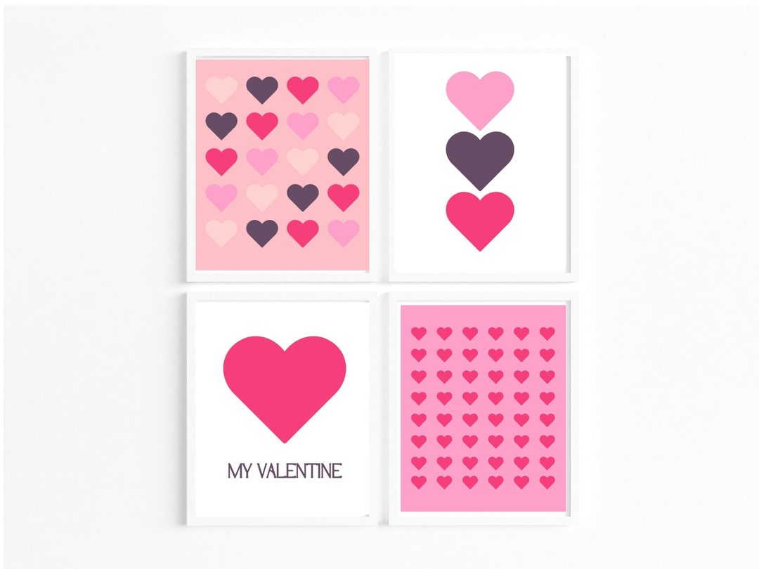 Heart Gallery Wall Art Instant Download Wall Art Valentine's Day Wall