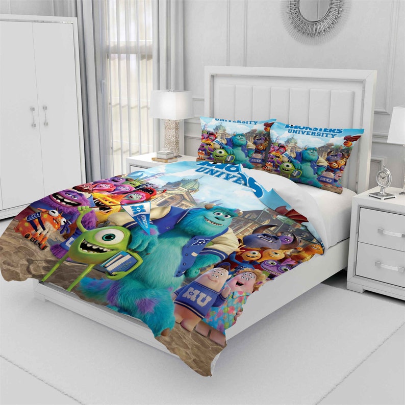 Disney Monsters University Bedding Threepiece Set Fashionable Printed